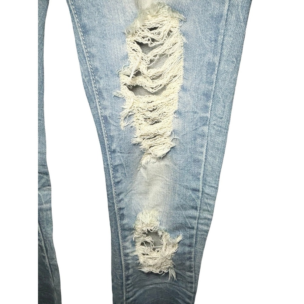 MACHINE Y2K Boutique Distressed Skinny Jeans, Size 0 - Picture 4 of 6